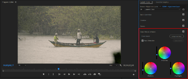 chỉnh cân bằng màu với color wheels